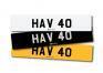 Number plate HAV 40