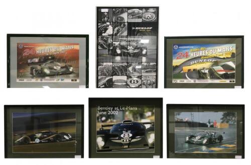 Six assorted framed Bentley pictures