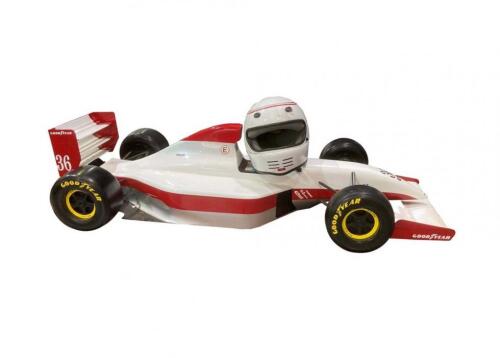 A large scale model of a Formula 1 race car