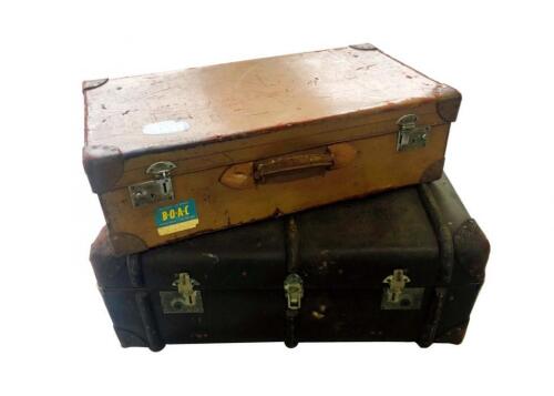 Two vintage suitcases