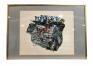 A cutaway artwork of the Ford Cosworth DFV V8 engine
