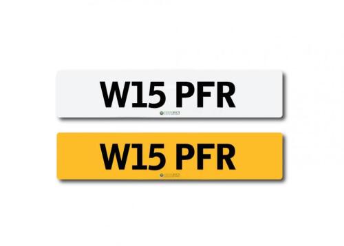 Registration number W15 PFR