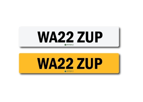 Registration Number WA22 ZUP