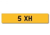 Number Plate 5 XH